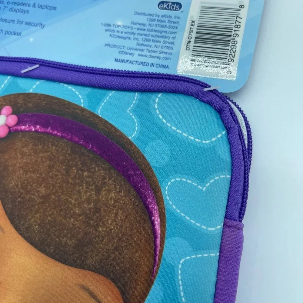 Disney Universal Tablet Sleeve Doc McStuffins 7in Purple Blue